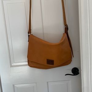 All leather computer bag